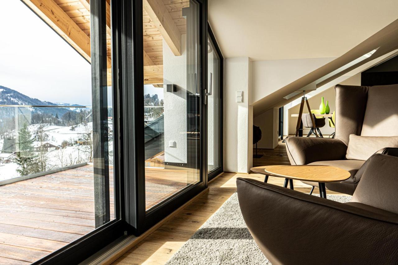 Апартаменты Alpenloft Ausblick Оберштауфен Экстерьер фото